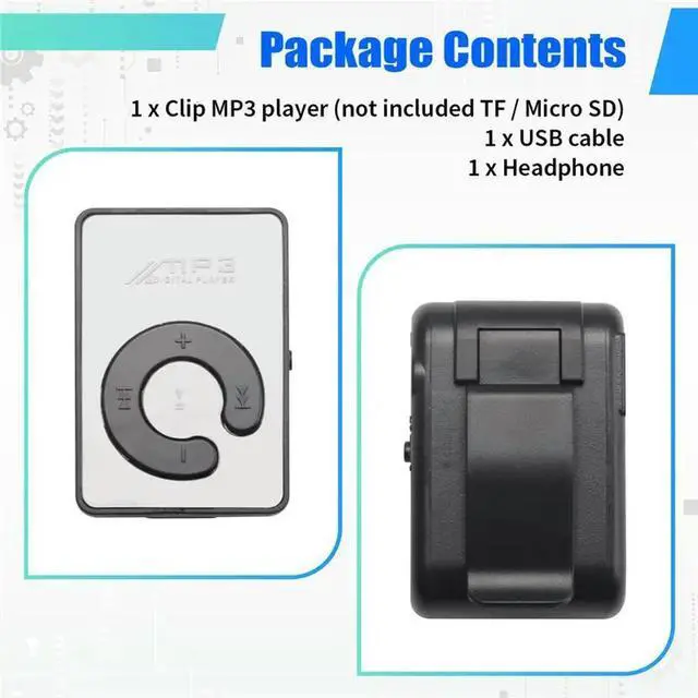 Alt view image 2 of 3 - Mini Music MP3 Player With USB Cable With Headphones