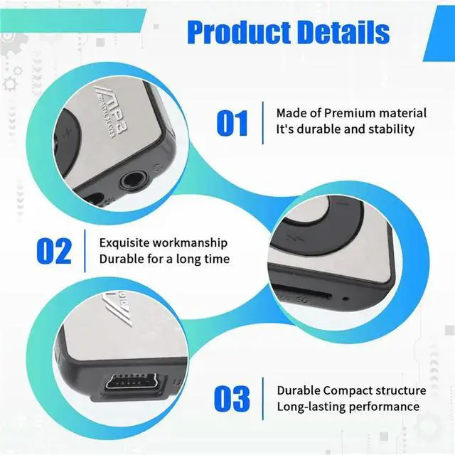 Alt view image 3 of 3 - Mini Music MP3 Player With USB Cable With Headphones
