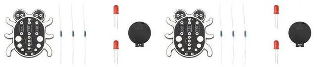 Alt view image 3 of 3 - 2X Electronic Diy Kit Weevil Eye Beginner Learn To Solder Fun Kit Handmade Gift Fit For Student Experiment Black