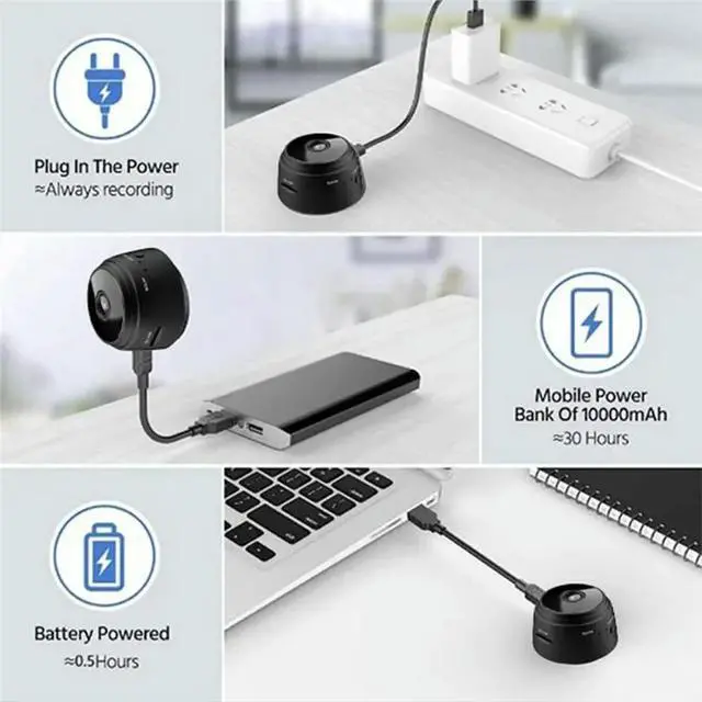 Alt view image 3 of 3 - A9 Mini Camera 480P Camcorder Voice Recording Video Surveillance Camera