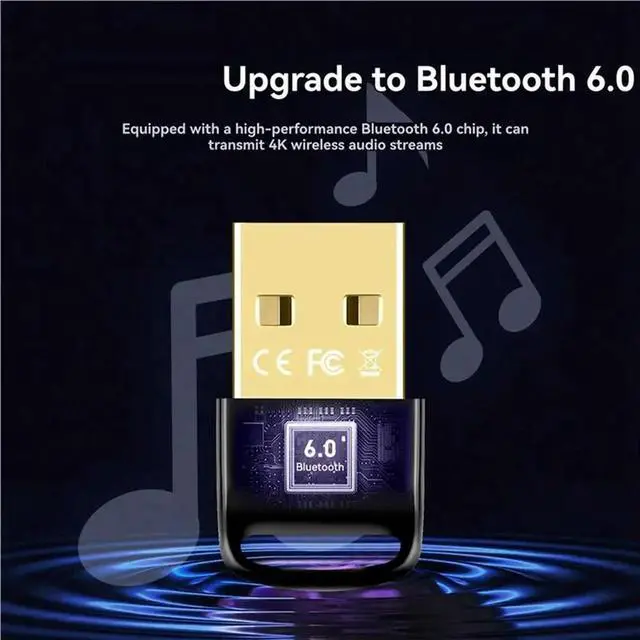 Alt view image 3 of 3 - 2X USB Bluetooth 6.0 Adapter BLE Music Audio Receiver Transmitter For Bluetooth Speaker Keyboard Mouse Headphone Printer