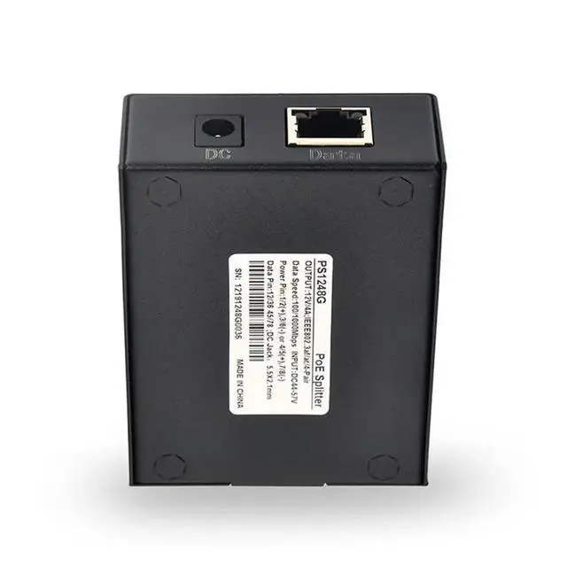 Alt view image 2 of 3 - PS1248G l Shell 60W DC Input 4-Pair 1000Mbps Standard 12V 4A 48W Gigabit Poe Splitter