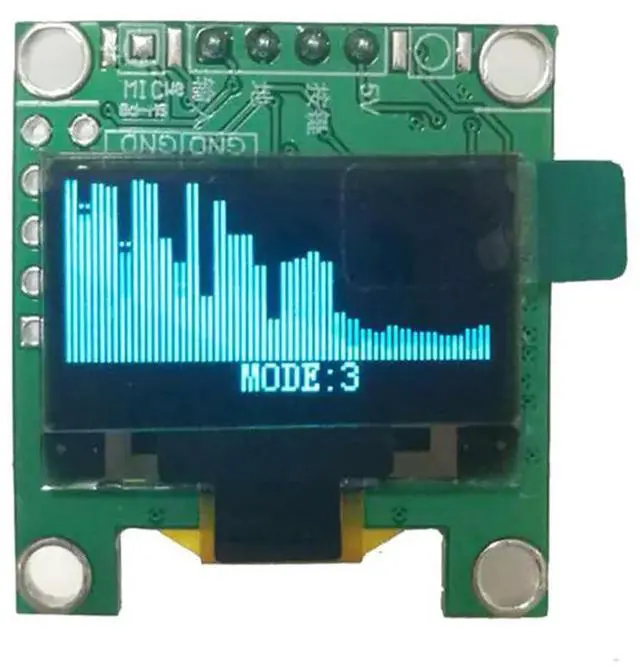 Alt view image 2 of 6 - Mini 0.96 Inch OLED Music Spectrum Display Analyzer MP3 PC Amplifier Audio Level Indicator Rhythm VU METER