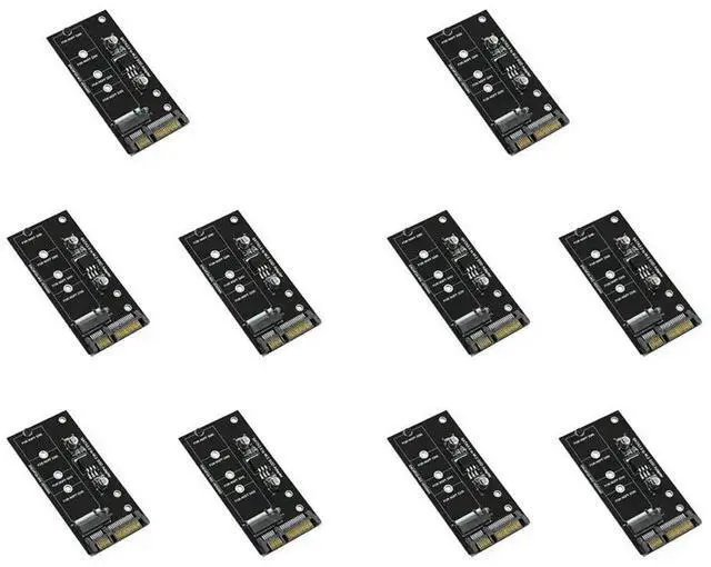 Main image of 10X M.2 SATA Adapter M2 To SATA Adapter M.2 To SATA Adapter M.2 NGFF Converter 2.5Inch SATA3 Card B Key