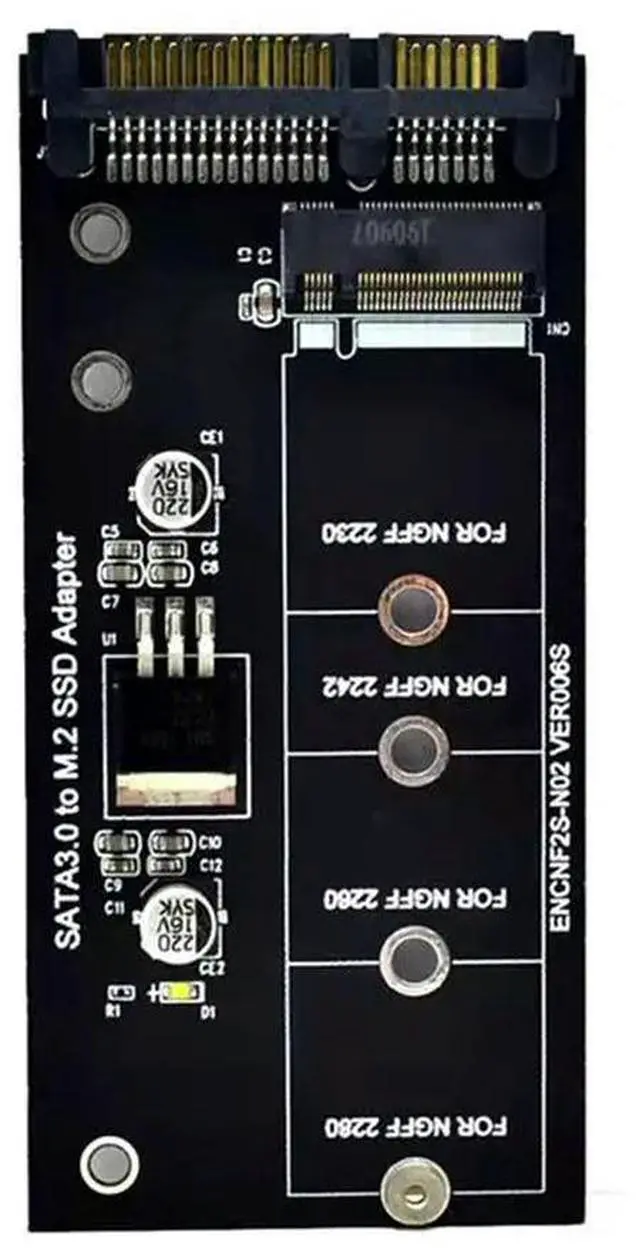 Alt view image 2 of 3 - 10X M.2 SATA Adapter M2 To SATA Adapter M.2 To SATA Adapter M.2 NGFF Converter 2.5Inch SATA3 Card B Key