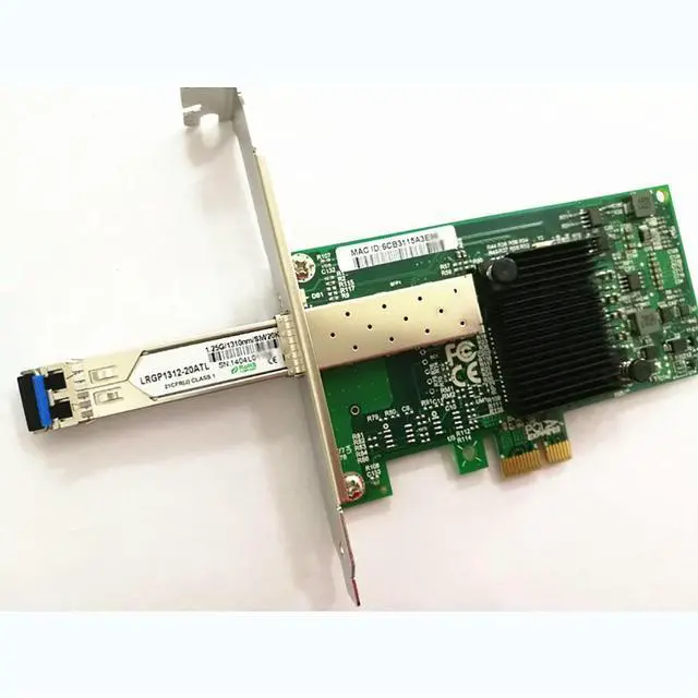 Alt view image 2 of 3 - 82575PF-SFP PCIe x1 1G SFP Single-port Desktop Adapter PCI-E X1 Gigabit Fiber Optic Network Card NIC