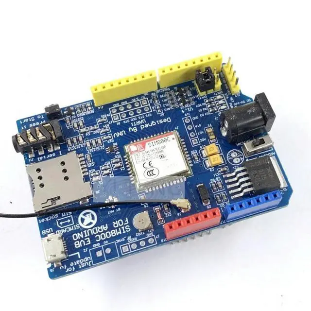Alt view image 2 of 3 - SIM800c development board replaces SIM900 module 4 frequency GSM/GPRS module worldwide availe (with antenna)