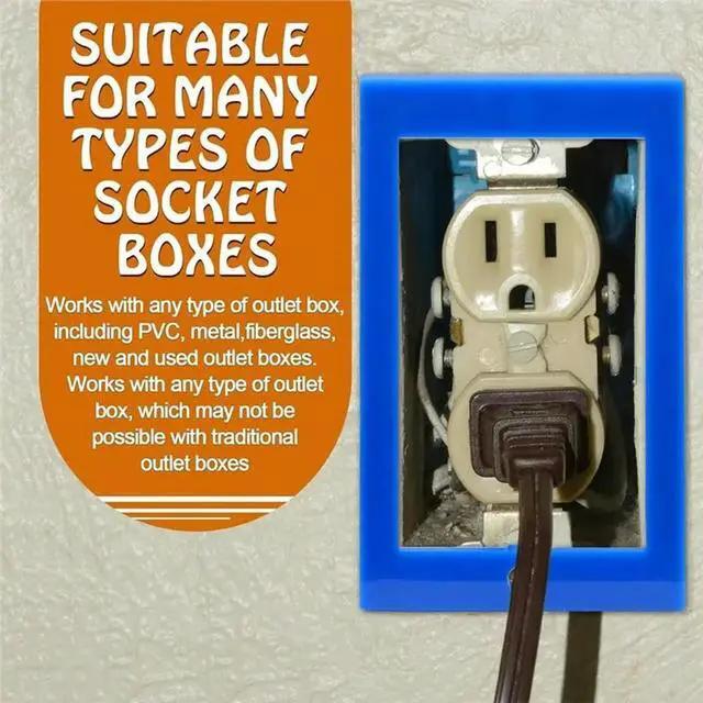 Alt view image 3 of 3 - For Electrical Outlet Extenders 1/4" 6PC Single Gang Outlet Receptacle Box Extenders For Electric Switches And For Electric B