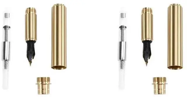 Main image of 2X Woodturning Pen Kit With Refill Copper Turning Supplies For DIY Making Classroom Supplies, Teacher Student Gifts