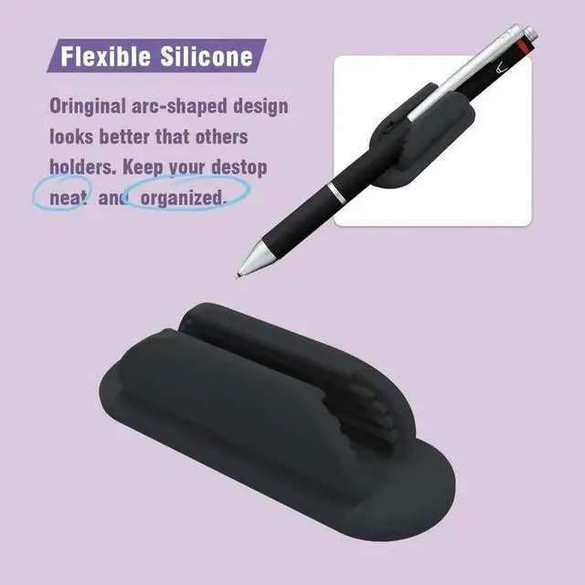 Main image of Flexible For Walls Clipboards Silicone Pen Holder-10Pcs Office Essentials Accessories For Teachers Supplies Pencil Holder