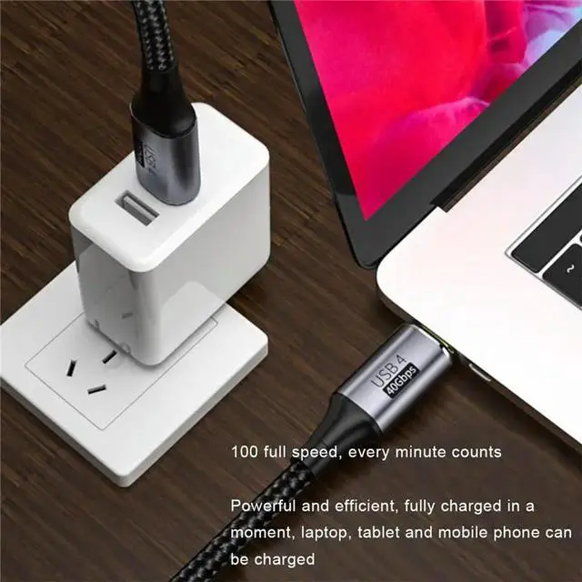 Alt view image 2 of 3 - USB4.0 40Gbps Data Cable USB C To Type C 8K@60Hz Data Cable PD 100W 5A Fast Charging Cable