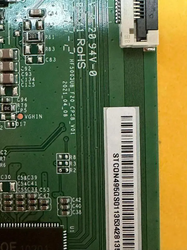 Alt view image 3 of 3 - 50A3 logical board HF500QUB-F20-CPCB_V01 HF500QUB-F20