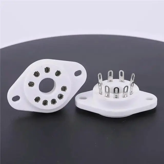 Alt view image 2 of 3 - For Siemens F2a E2e RS1003 Compatible 2PCS GZC9-P Tin Plated 9Pin Tube Socket- Vintage HIFI DIY Audio Component