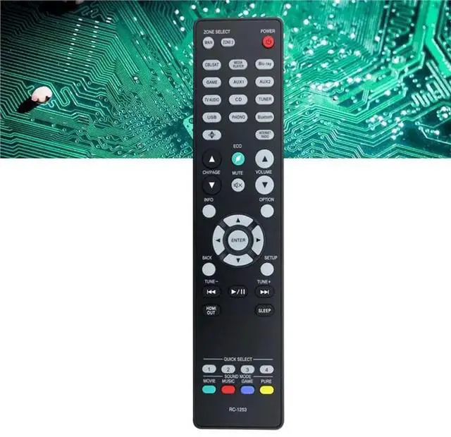 Alt view image 3 of 3 - For Denon AV Receiver Replacement Remote Control RC-1253 For Models AVR-X2800H/AVR-S740H/AVR-S760H