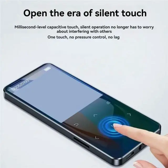 Alt view image 6 of 6 - Bluetooth Touch Screen Lossless Audio Music MP3 MP4 Player TF Card Slot E-Book Reading Buit-In Speaker MP5 A