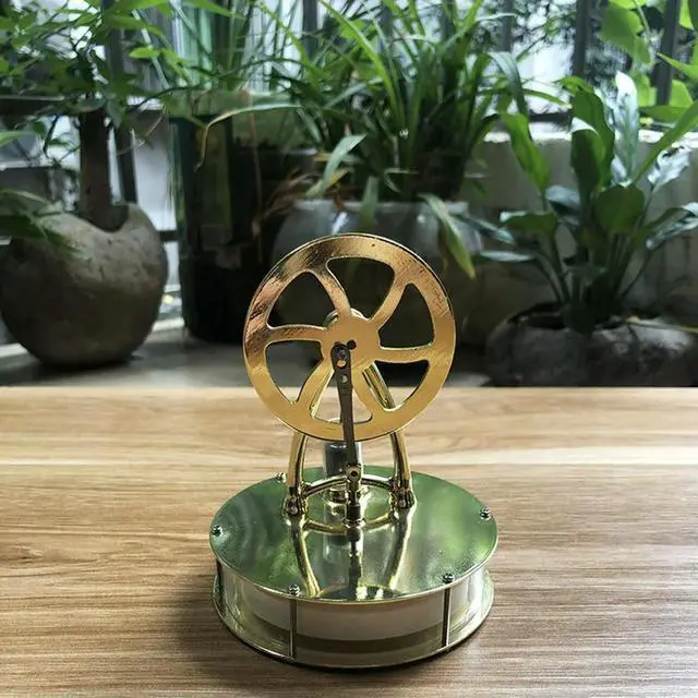 Alt view image 6 of 6 - 1 Piece Low Temperature Stirling Engine Assembled Electricity Generator Heat Experiment Physical Gold Generator Model
