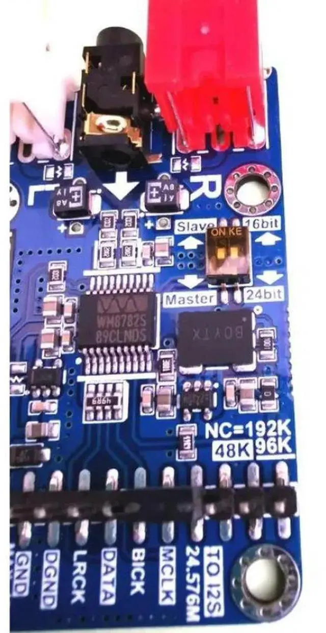 Alt view image 6 of 6 - DLHiFi I2S ADC HiFi Audio Acquisition Card Module WM8782S Master-Slave Mode Development Board 24BIT
