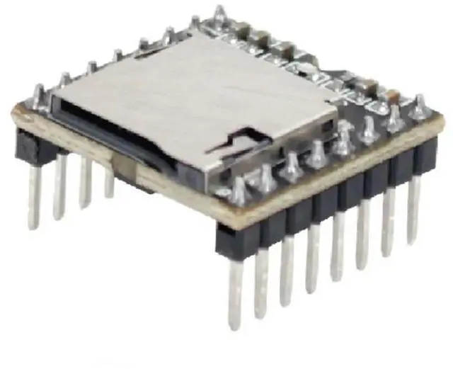 Alt view image 2 of 3 - MP3-WAV-WMA File Support Mini MP3 Player Module Dfplayer MP3-TF-16P TF Card FAT16/32 With Integrated Speaker Output