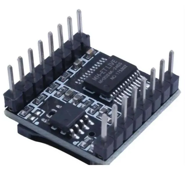 Alt view image 3 of 3 - MP3-WAV-WMA File Support Mini MP3 Player Module Dfplayer MP3-TF-16P TF Card FAT16/32 With Integrated Speaker Output