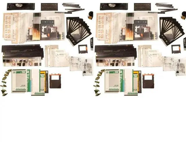 Main image of 188Pcs Vintage Photo Themed Scrapbooking Kits, Movie Film Scrapbook Kit For Film Stickers And Journaling Supplies