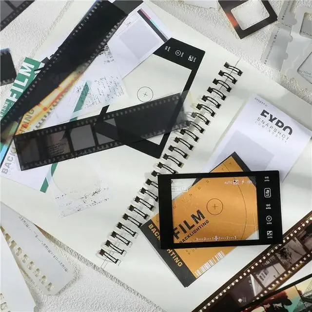 Alt view image 2 of 3 - 188Pcs Vintage Photo Themed Scrapbooking Kits, Movie Film Scrapbook Kit For Film Stickers And Journaling Supplies