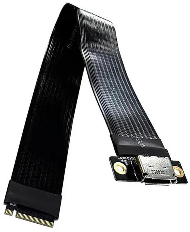 Alt view image 3 of 3 - M.2 NVME To Oculink Extension Cable For SSD Graphics Card M2 M Key To SFF-8612 Adapter Pcie 4.0 Cable For Desktop Laptop