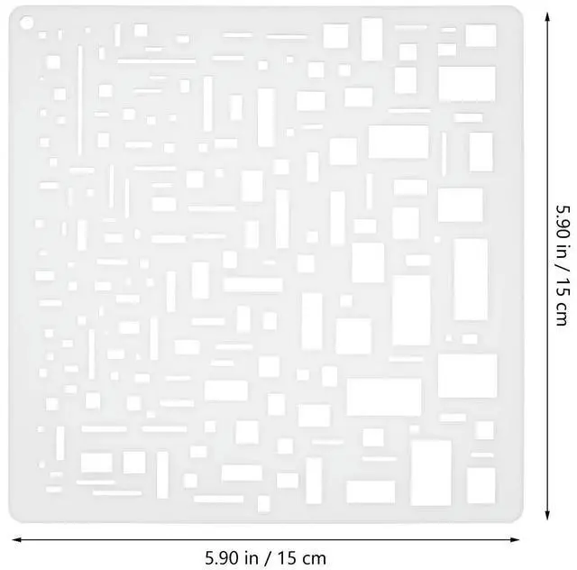 Alt view image 3 of 3 - 6Pcs Painting Templates Lightweight Creative Designs Stencil Set for DIY Crafts Wall Canvas Painting Stencils Journal Stencils