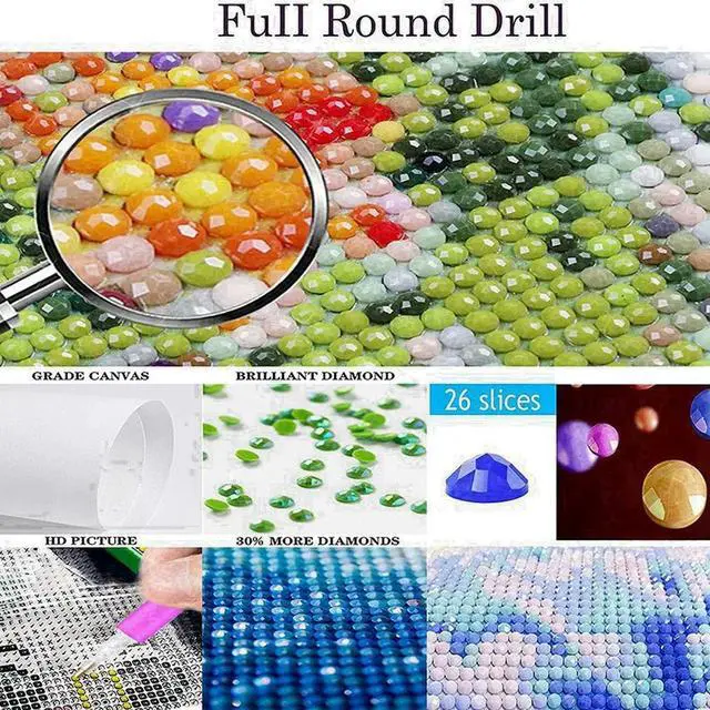Alt view image 2 of 3 - DIY Diamond Painting Diamond Embroidery Round Resin Diamond Cross Stitch Home Wall Decor 30X40cm,Rescue