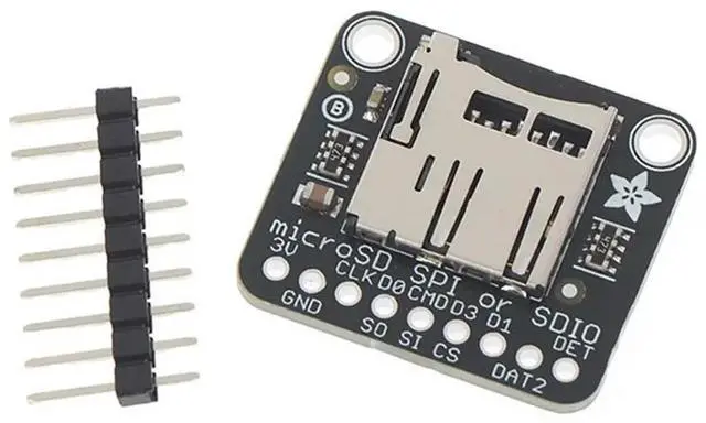 Main image of Flash Memory Expansion Board For Electronic Projects-Adafruit 4682 For Microsd Card Breakout Module-SPI/SDIO 3V Only