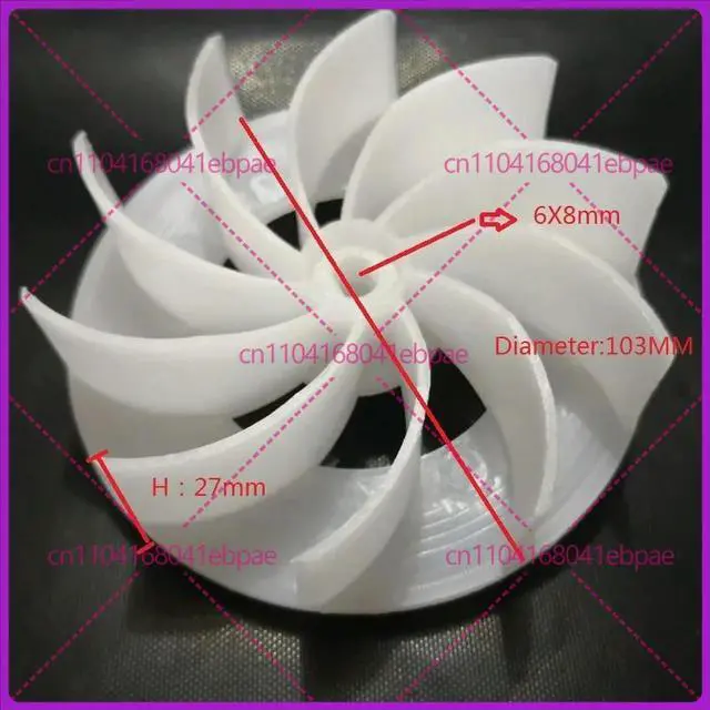 Main image of 6X8mm hole Fan Parts Computer Cleaninig Tool Blower inside fan blade 105mm or 103mm