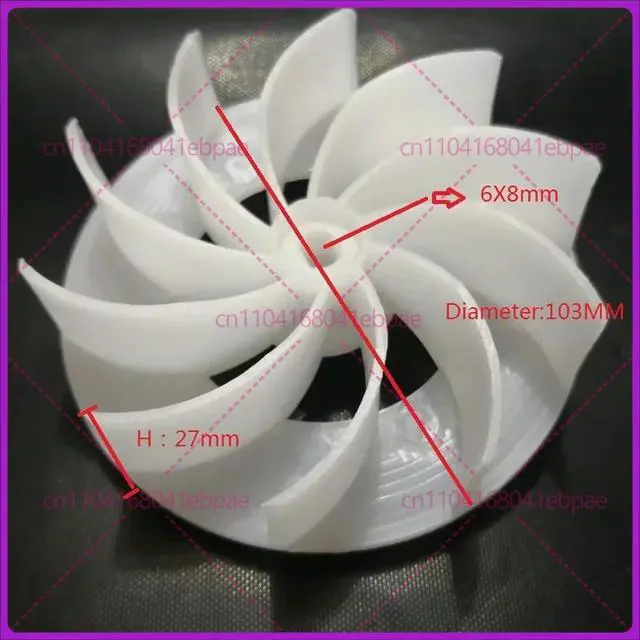 Alt view image 3 of 3 - 6X8mm hole Fan Parts Computer Cleaninig Tool Blower inside fan blade 105mm or 103mm