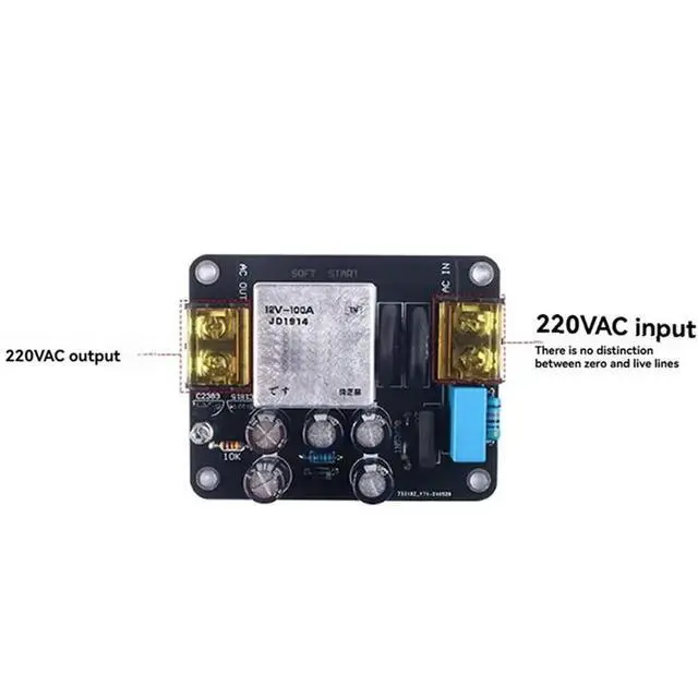 Alt view image 3 of 3 - High-Power 2400W 100A Soft Starter Circuit Board For Power Supplies AC150-280V High Current Relay For Class A Amplifiers
