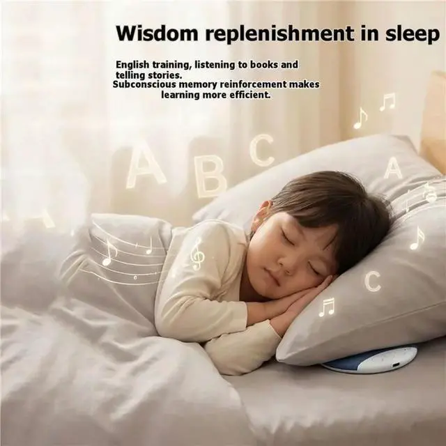 Alt view image 2 of 3 - Ultra Thin For Sleeping Under Pillow Speaker With Bluetooth5.4 Hifi Stereo Audio White Noise Functionality Soundbar