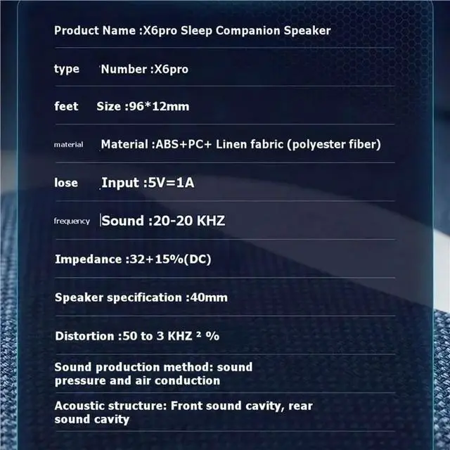Alt view image 3 of 3 - Ultra Thin For Sleeping Under Pillow Speaker With Bluetooth5.4 Hifi Stereo Audio White Noise Functionality Soundbar