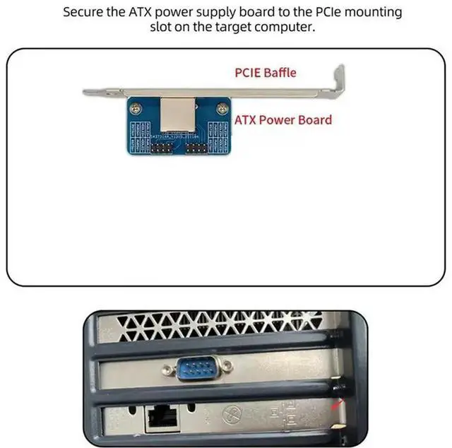 Alt view image 3 of 3 - Remote Control For Computer PCIE Adapter Connector ATX Power Board For Raspberry Pikvm Pi KVM
