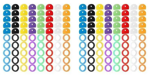 Main image of 160 Pieces Key Color Covers Key Caps Tags Covers Set Key Identifier Rings Key Toppers For Keys Organization House Key