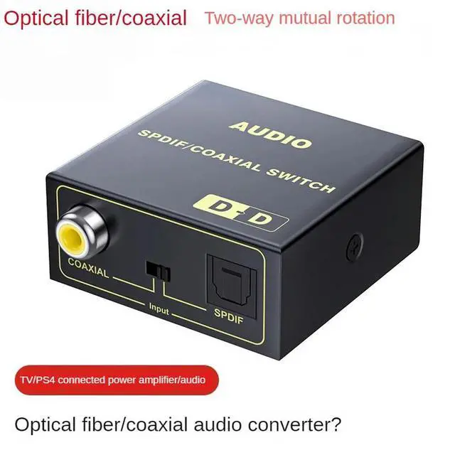 Alt view image 2 of 3 - digital AudiO Converter fiber Optic To Coaxial AudIo CoaxiaL Fiber optic tO TV Connected to Digital Audio