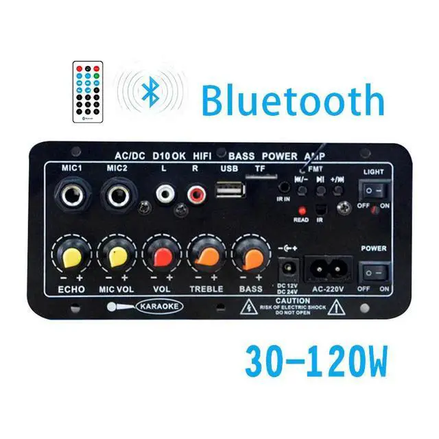 Alt view image 5 of 6 - Hot-Selling Car Subwoofer Bluetooth Amplifier Board Home Karaoke Digital Amplifier Three-in-One D10
