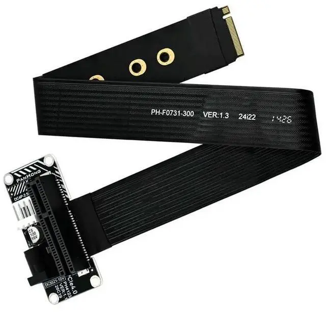 Main image of M. 2 M-Key Pcie 4.0 X4 External Graphics Card Extension Adapter Cable Nvme Pcie Slot To NVME To PCIE X4 Riser Cable