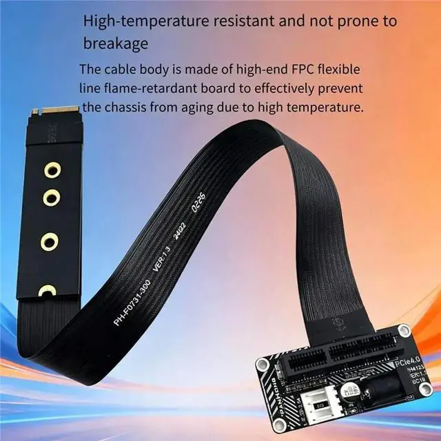 Alt view image 3 of 3 - M. 2 M-Key Pcie 4.0 X4 External Graphics Card Extension Adapter Cable Nvme Pcie Slot To NVME To PCIE X4 Riser Cable