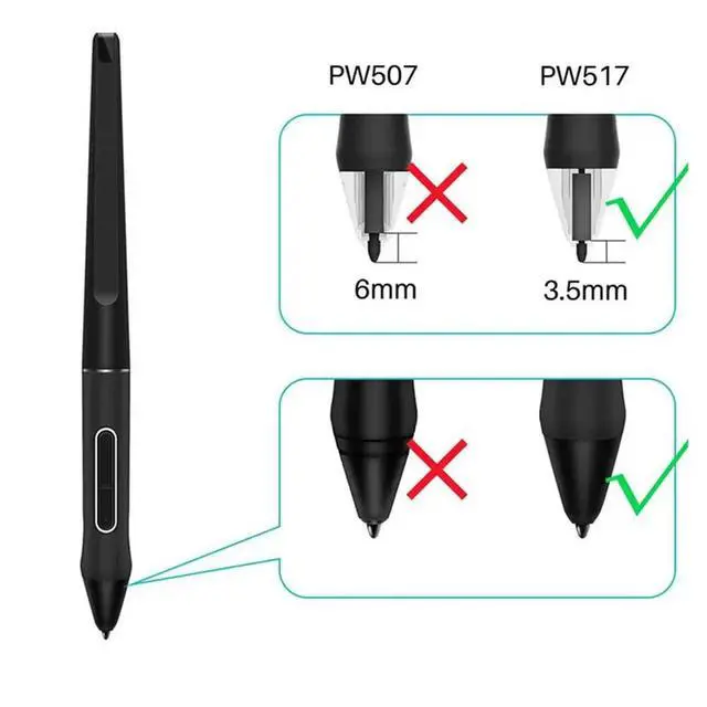 Alt view image 3 of 3 - 20 Pack Replacement Nibs For HUION Stylus Pen Display Kamvas 12, Kamvas 13, Kamvas 16 2021, Kamvas 22, Kamvas 22 Plus