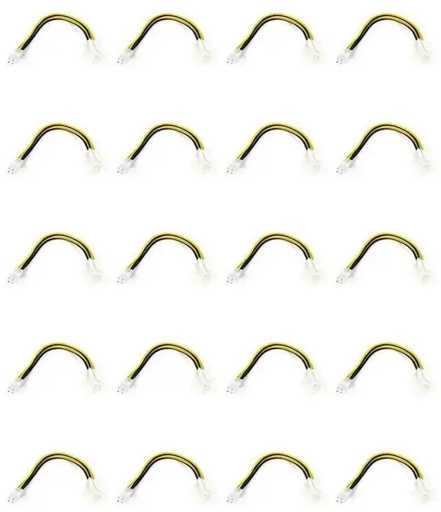 Main image of 20PCS 20Cm 4Pin Power ATX 4 Pin Male To Female PC CPU Power Supply Extension Cable 4Pin Connector Adapter