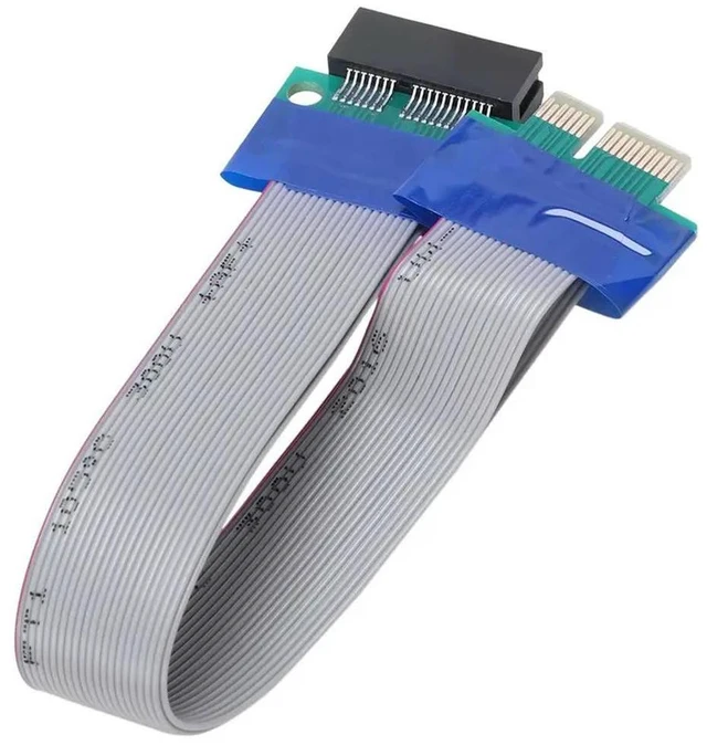 Alt view image 3 of 3 - 5X PCI-Express PCI-E 1X Riser Card Flex Extender Extension Cable For PC