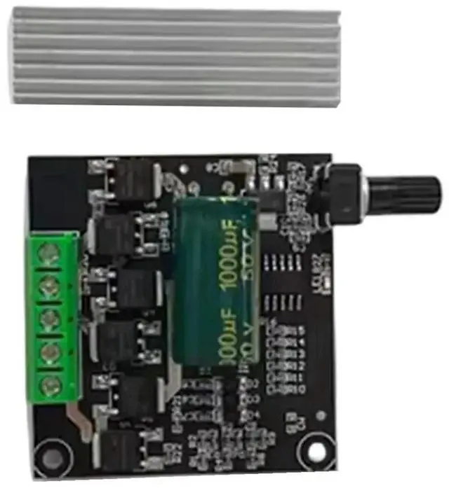 Alt view image 2 of 3 - 500W High-Power Brushless Control Board 12- 30V Potentiometer Speed Control Module 30A For Fan Motors And Water Pumps
