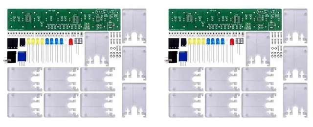 Alt view image 2 of 3 - 2X DIY Sound Control LED Music Spectrum Electronic Kit Column Audio Display PCB Soldering Practice Kit LM358 LM339