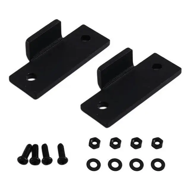 Alt view image 2 of 3 - 1 Pair Black Turntable Dust Cover Repair Tabs Hinge Kit Aluminum Alloy Fit For Technics SL-D1 D2 D3 B1 Q2 Q200 3200 220