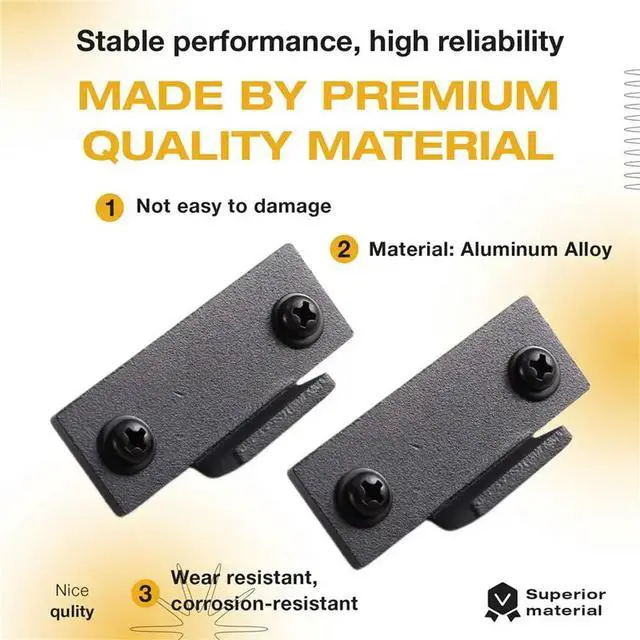 Alt view image 3 of 3 - 1 Pair Black Turntable Dust Cover Repair Tabs Hinge Kit Aluminum Alloy Fit For Technics SL-D1 D2 D3 B1 Q2 Q200 3200 220