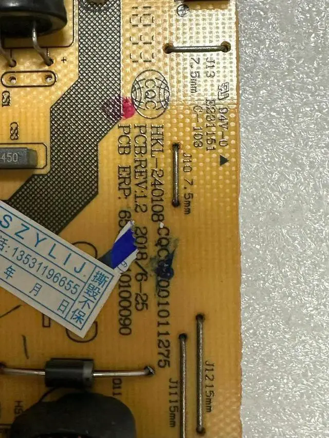 Alt view image 3 of 3 - NB24C FF22AWH power supply high pressure board HCL-240108 6501P240100090
