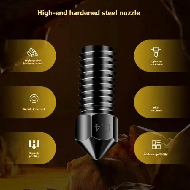 Alt view image 3 of 3 - 10Pcs Hardened Steel Nozzle For Ankermake M5/M5C 3D Printer Nozzle 0.4Mm 3D Printer For Ankermake 3D Printer Parts
