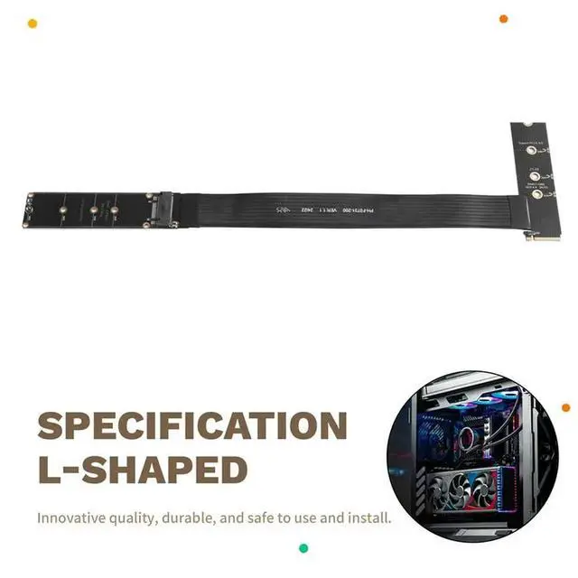Alt view image 2 of 3 - M.2 NVME Extension Cable For SSD Graphics Card For Solid Drive Riser Card Straight